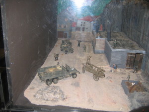 A diorama showing how the Americans came in 1945 and hauled it all away.