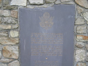 Plaque on the Malmedy Memorial